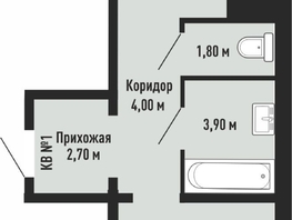 Продается 1-комнатная квартира ЖК На Невельского, 44.5  м², 4530000 рублей