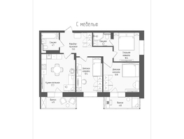 Продается 4-комнатная квартира ЖК Тетрис, корпус 1, 77.6 м², 11807200 рублей