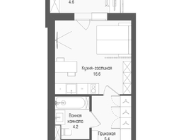 Продается Студия ЖК Тетрис, корпус 2, 27.7  м&sup2;, 6198050 рублей