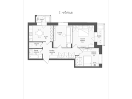 Продается 3-комнатная квартира ЖК Тетрис, корпус 2, 77.7 м², 12498100 рублей