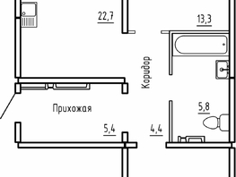 Продается 2-комнатная квартира ЖК Самоцветы, Бирюза дом 1, 71.2  м², 6400000 рублей