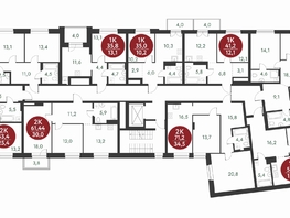 Продается 1-комнатная квартира ЖК Скандинавские кварталы, дом 1, 41  м², 6241000 рублей