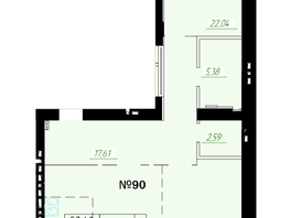 Продается 2-комнатная квартира ЖК Граф, 89.4 м², 17500000 рублей
