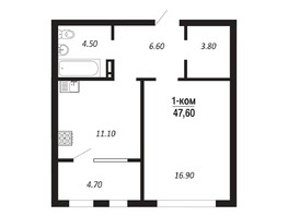 Продается 1-комнатная квартира ЖК ПАРК-квартал «Королёв», дом 3, 47.6  м², 7854000 рублей