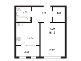 Продается 1-комнатная квартира ЖК ПАРК-квартал «Королёв», дом 3, 46.1  м², 7606500 рублей