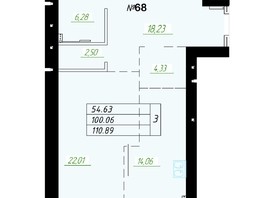 Продается 3-комнатная квартира ЖК Граф, 99.2  м², 15376000 рублей
