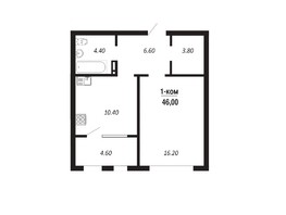 Продается 1-комнатная квартира ЖК Королёв, дом 3, 46  м², 6210000 рублей