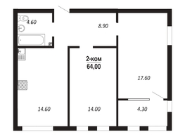 Продается 2-комнатная квартира ЖК ПАРК-квартал «Королёв», дом 3, 64  м², 8512000 рублей