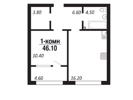 Продается Студия ЖК ПАРК-квартал «Королёв», дом 4, 46.1  м², 6550000 рублей