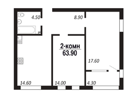 Продается 2-комнатная квартира ЖК ПАРК-квартал «Королёв», дом 4, 63.9  м², 9265500 рублей