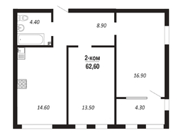 Продается 2-комнатная квартира ЖК ПАРК-квартал «Королёв», дом 3, 62.6  м², 9577800 рублей