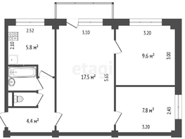 Продается 3-комнатная квартира Моторная ул, 48.6  м², 4650000 рублей