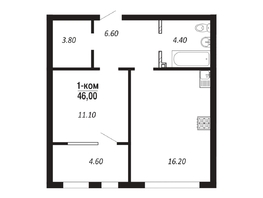 Продается 1-комнатная квартира ЖК ПАРК-квартал «Королёв», дом 3, 46  м², 8050000 рублей