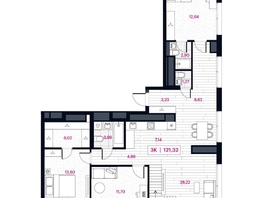Продается 3-комнатная квартира ЖК Пушкина 77 (Pushkina 77), 121.32 м², 28820000 рублей