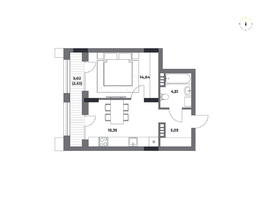 Продается 1-комнатная квартира ЖК на Пушкина, 42.26 м², 9914000 рублей