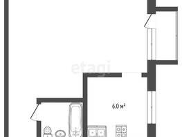Продается 1-комнатная квартира Менделеева пр-кт, 31.1  м², 2800000 рублей