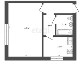 Продается 1-комнатная квартира Серова ул, 31.3  м², 2800000 рублей