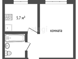 Продается 1-комнатная квартира Дачная 2-я ул, 33 м², 3200000 рублей
