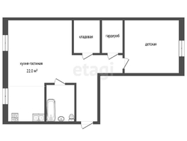 Продается 2-комнатная квартира Олимпийская ул, 48.8  м², 4400000 рублей