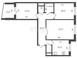 Продается 3-комнатная квартира Омская ул, 62.7  м², 6000000 рублей