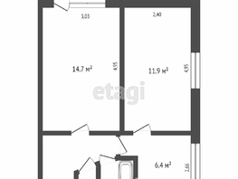 Продается 2-комнатная квартира Багратиона ул, 41.3  м², 3349000 рублей
