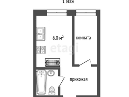 Продается 1-комнатная квартира Агрономическая ул, 36  м², 2760000 рублей