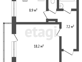 Продается 1-комнатная квартира Харьковская ул, 38.5  м², 4350000 рублей