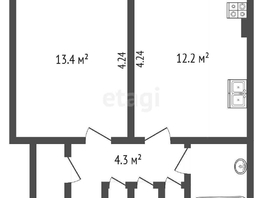 Продается 1-комнатная квартира Дмитриева ул, 34.4 м², 3250000 рублей