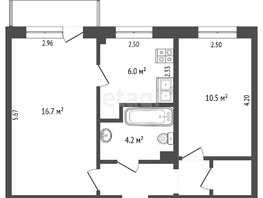 Продается 2-комнатная квартира Крыловская ул, 44 м², 4350000 рублей
