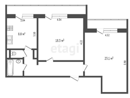 Продается 2-комнатная квартира Рабочая 15-я ул, 63.4 м², 6800000 рублей