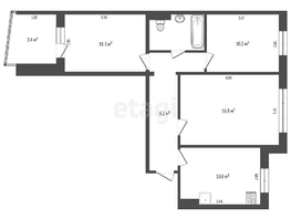 Продается 3-комнатная квартира Архитекторов б-р, 62.2 м², 6500000 рублей