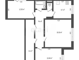 Продается 3-комнатная квартира Богдана Хмельницкого ул, 74.5 м², 7700000 рублей