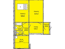 Продается 2-комнатная квартира ЖК Любинская 3-я, 30/2, 75.84  м², 7053120 рублей