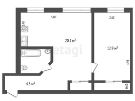 Продается 2-комнатная квартира Спортивный проезд, 44  м², 5400000 рублей