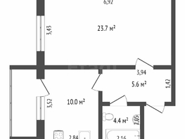 Продается 1-комнатная квартира Амурский 3-й проезд, 33.4  м², 3900000 рублей