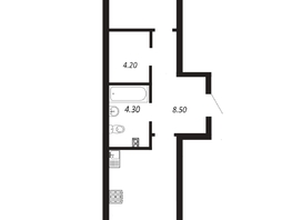 Продается 1-комнатная квартира ЖК ПАРК-квартал «Королёв», дом 3, 51.6 м², 8514000 рублей