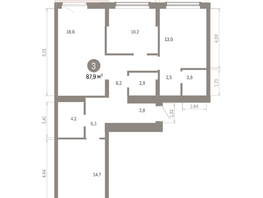 Продается 3-комнатная квартира ЖК Кварталы Драверта, дом 6, 87.86  м&sup2;, 13990000 рублей