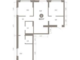 Продается 3-комнатная квартира ЖК Кварталы Драверта, дом 6, 83.98  м², 13020000 рублей