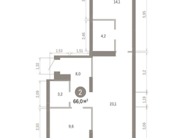 Продается 2-комнатная квартира ЖК Кварталы Драверта, дом 3, 66.03 м², 11330000 рублей