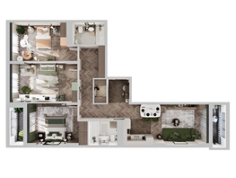 Продается 3-комнатная квартира ЖК Клубный дом на Пушкина, 99.83  м², 20671000 рублей