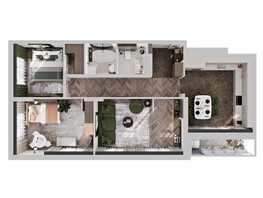 Продается 3-комнатная квартира ЖК Клубный дом на Пушкина, 77.76  м², 16101000 рублей