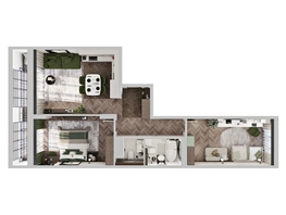 Продается 2-комнатная квартира ЖК Клубный дом на Пушкина, 77.65  м², 17662000 рублей