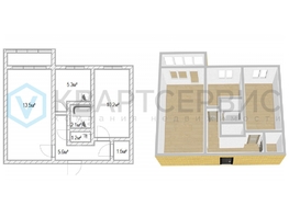 Продается 2-комнатная квартира Вокзальная ул, 42.6  м², 2990000 рублей