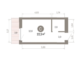 Продается Студия ЖК Кварталы Драверта, дом 6, 22.52  м², 4540000 рублей