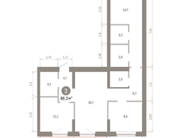 Продается 3-комнатная квартира ЖК Кварталы Драверта, дом 3, 86.25  м&sup2;, 14090000 рублей