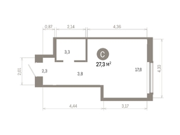 Продается Студия ЖК Кварталы Драверта, дом 6, 27.27  м&sup2;, 6030000 рублей