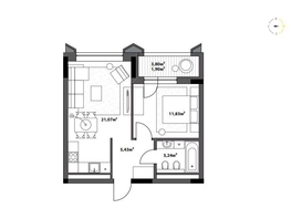 Продается 1-комнатная квартира ЖК Северное Сияние Бизнес, 45.47  м&sup2;, 10053400 рублей