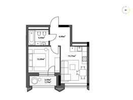 Продается 1-комнатная квартира ЖК Северное Сияние Бизнес, 37.93  м&sup2;, 7820000 рублей