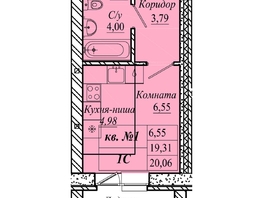 Продается Студия ЖК Семиреченская, дом 3, 20.06  м&sup2;, 4012000 рублей