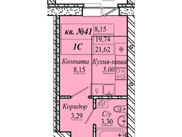 Продается Студия ЖК Семиреченская, дом 3, 21.62  м&sup2;, 3026800 рублей
